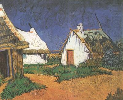 Vincent Van Gogh Three White Cottages in Saintes-Maries (nn04) oil painting picture